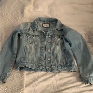 Distressed Light Wash Jean Jacket